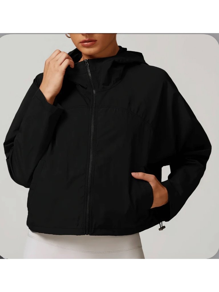 Bearpaw Outdoors Black Lightweight Zip-Up Hooded Jacket Size S